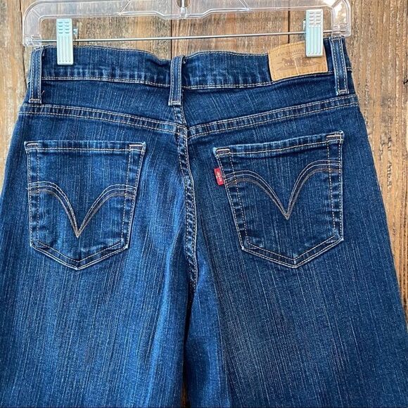 Levi’s 512 Sz 4 Blue Denim Perfectly Slimming Cotton Spandex Western Jeans - Picture 4 of 9